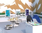 Интерактивная детская комната 40м2 в природном стиле «Горный пейзаж»
