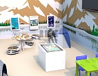 Интерактивная детская комната 40м2 в природном стиле «Горный пейзаж»
